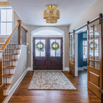 Modern led light glass metal dining light brown ceiling light