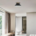 11.81 inch flush mount light metal ceiling light black gold kitchen lamp
