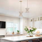 Hand woven chandelier pendant rattan kitchen island white dining room pendant light