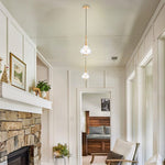 3-Light porch lights gold pendant lighting Iron and crystal dining room lights