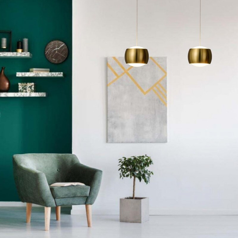 3-Pack light fixtures gold kitchen pendant lamps aluminum LED pendant light