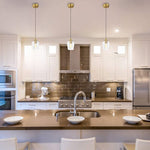 3 Packs pendant light  gold light fixtures glass, metal bedroom light