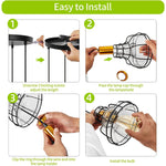 3 light cage wire cage pendant light industrial pendant ceiling light fixture farmhouse cluster pendant lamp