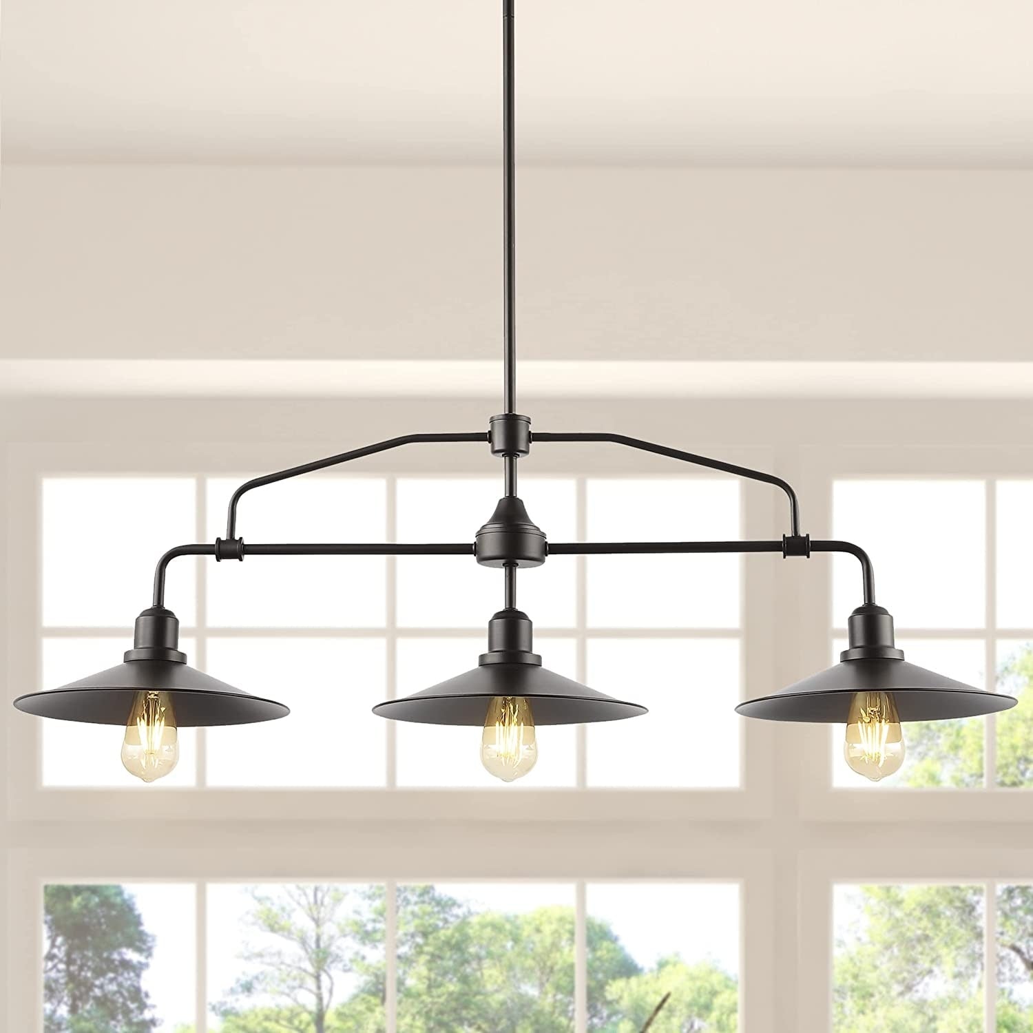 3 light industrial pendant light coastal dining chandelier bronze farmhouse light fixtures