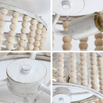 3 light wood beads semi flush mount ceiling light boho ceiling lighting fixture