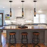 3 pack concrete linear pendant light modern industrial hanging cement pendant lighting