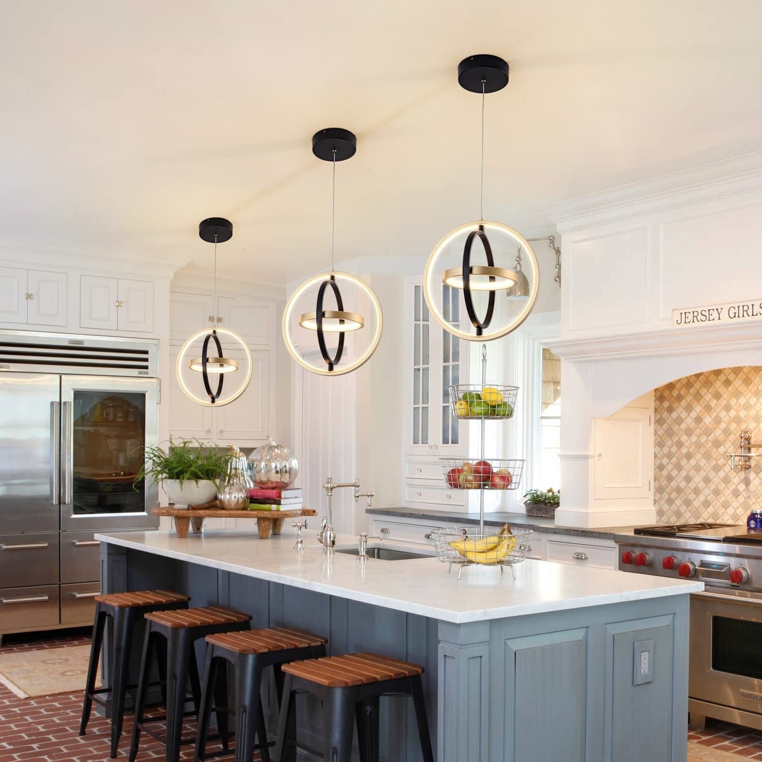 3 ring globe chandelier moder Led DIY hanging light fixture dining and kitchen pendant light