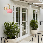 Modern led light glass metal light fixture pink wall lights