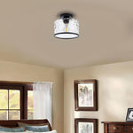1-Light light fixture glass metal ceiling lamp fixture matte black ceiling lighting