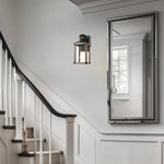 1-light porch light aluminum exterior lamps wood black wall lights