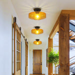 1 light bulbs light glass kitchen light Amber shade  light