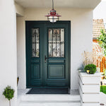 LED hanging light red pendant light alloy steel indoor light