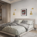 2 Pack wall sconce gold wireless wall lights metal wall lighting