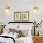 E26 bulbs light gold bathroom lighting metal wall lighting