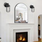 1-light light fixture metal light bulb black wall light