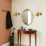 Adjustable light bulb metal wall sconce gold light fixture