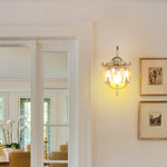 2 Pack light bulb tulip gold wall sconce polyester wall light