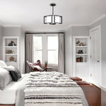 3-light ceiling lights farbic metal light fixture light black white flush mount light