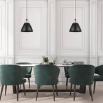 1 Light kitchen light fixture matte black  pendant lights metal adjustable hanging light