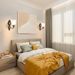 2 Pack bulb light copper light fixture brass, glass wall light