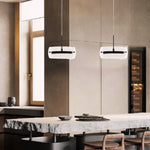 LED light fixture matte black dimmable light glass, metal pendant light