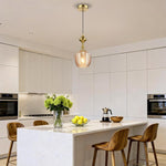 Adjustable light pendant glass metal kitchen sunset gold bordeaux LED light