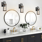 1 pack porch light glass metal indoor light black yard light
