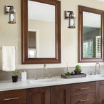 1 Pack lamp fixtures glass wall sconce wood brown lighting fixtures