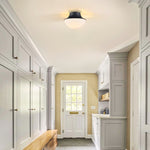 Industrial bowl shape metal light fixture black ceiling light
