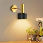2 Pack wall sconces black and gold wall lamps metal wall light fixture