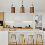 6” Light fixture brown light kitchen metal pendant light
