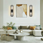 2 Pack vanity lights for mirror black wall sconces metal bathroom light fixtures