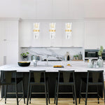 3 Pack bathroom lighting gold pendant light Crystal, metal island lighting