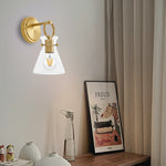 1 Light light bulb brushed gold light fixtures glass, metal wall lights