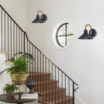 10 Inch light bulb brass light fixture black wall sconce