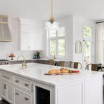 Adjustable mount ceiling light pendant glass kitchen island gold clear industrial light