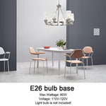 6 light island glass round chandelier with rubbed nickel finish