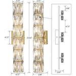 6 light modern wall light crystal mounted wall sconce with gold finish