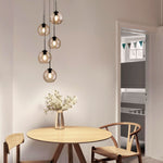 5 Light light fixture black hallway living room lighting iron pendant light