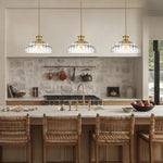 Flower shape hanging light fixture glass metal vintage pendant lights gold kitchen island