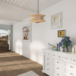 18” Bulb light black, rattan kitchen lighting  metal, rattan paper pendant light