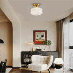 9.1 inch light fixtures metal glass ceiling lamp gold bulb light