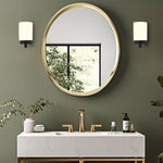 Milk glass wall light fixture aluminium wall lamp black wall light