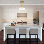 1 light ceiling light metal glass led lights brushed gold light fixture