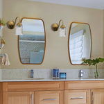 Retro exterior lamp glass metal sconce light brass gold wall mount light
