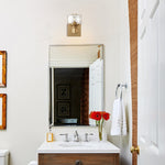 1 light wall sconce metal vanity light brass wall light
