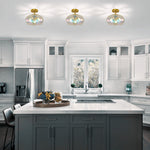 12 inch flush mount light iridescent glass metal century light rainbow Century Light