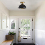 1 light kitchen island fixture metal ceiling light gold black semi flush mount light