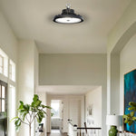 150W LED smart lighting aluminum metal light fixture black ceiling light