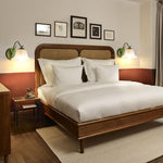 2  Pack light bulbs green light fixtures metal wall sconce